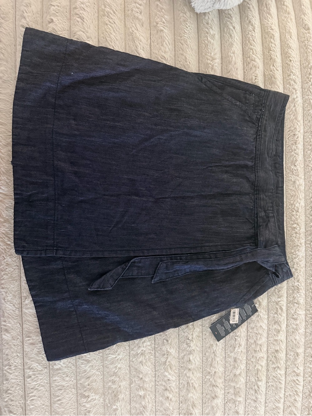 Tommy Hilfiger Navy Wrap A-Line Skirt